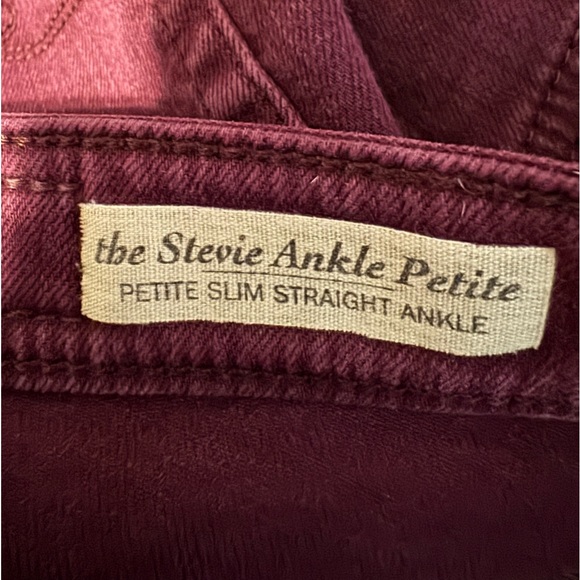 REVOLVE AG Jeans The Stevie Ankle Slim Straight Merlot Berry SZ 27P - Picture 13 of 17